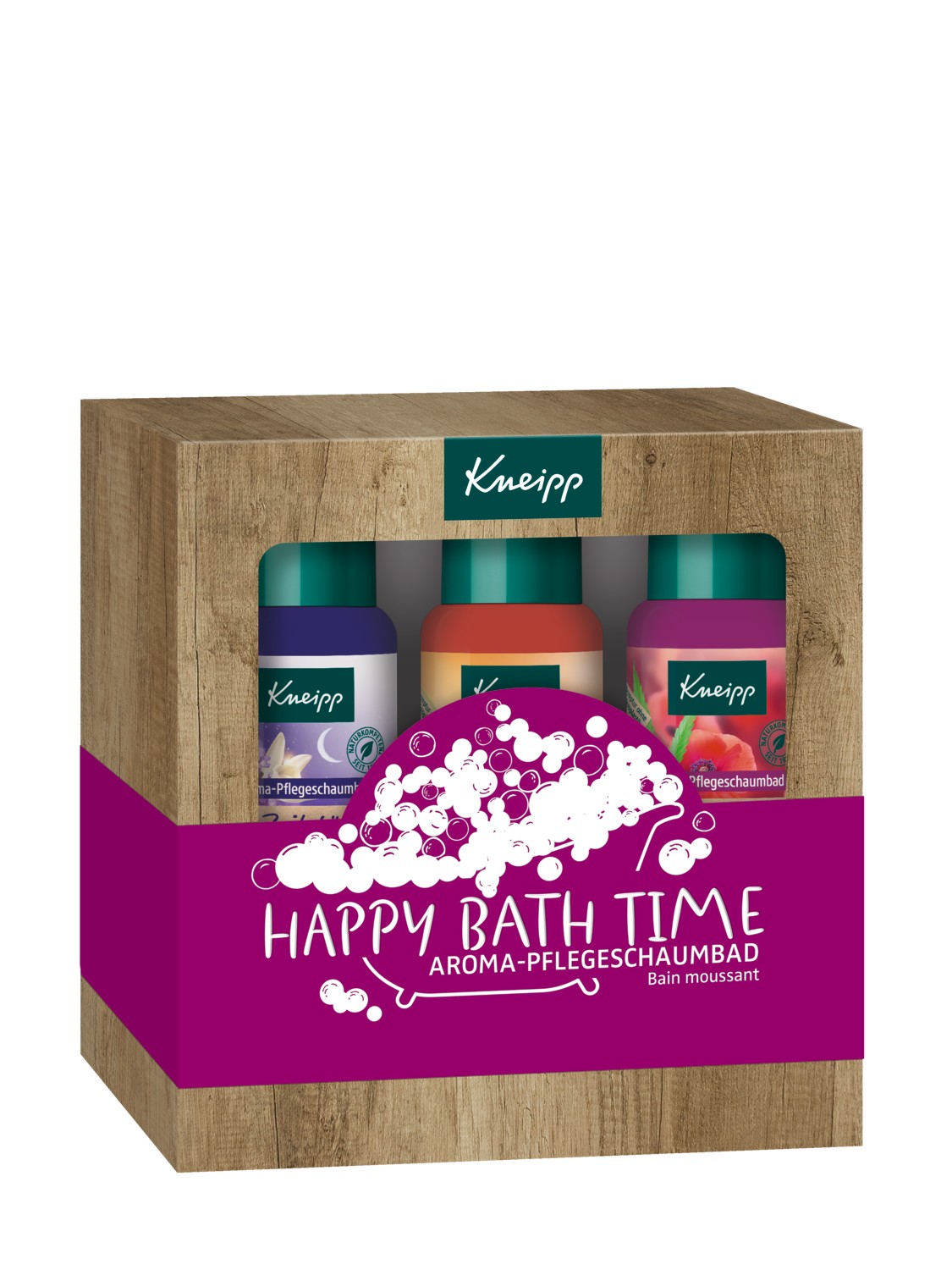 Kneipp Dárková sada pěn do koupele Šťastné koupání 3 x 100 ml