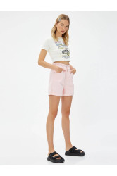 Koton 3sal40017mw Women's Denim & Canvas Shorts Pink