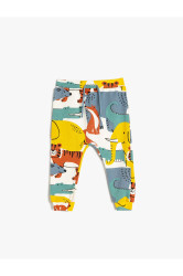 Koton Jogger Sweatpants Tie Waist Animals Printed Cotton