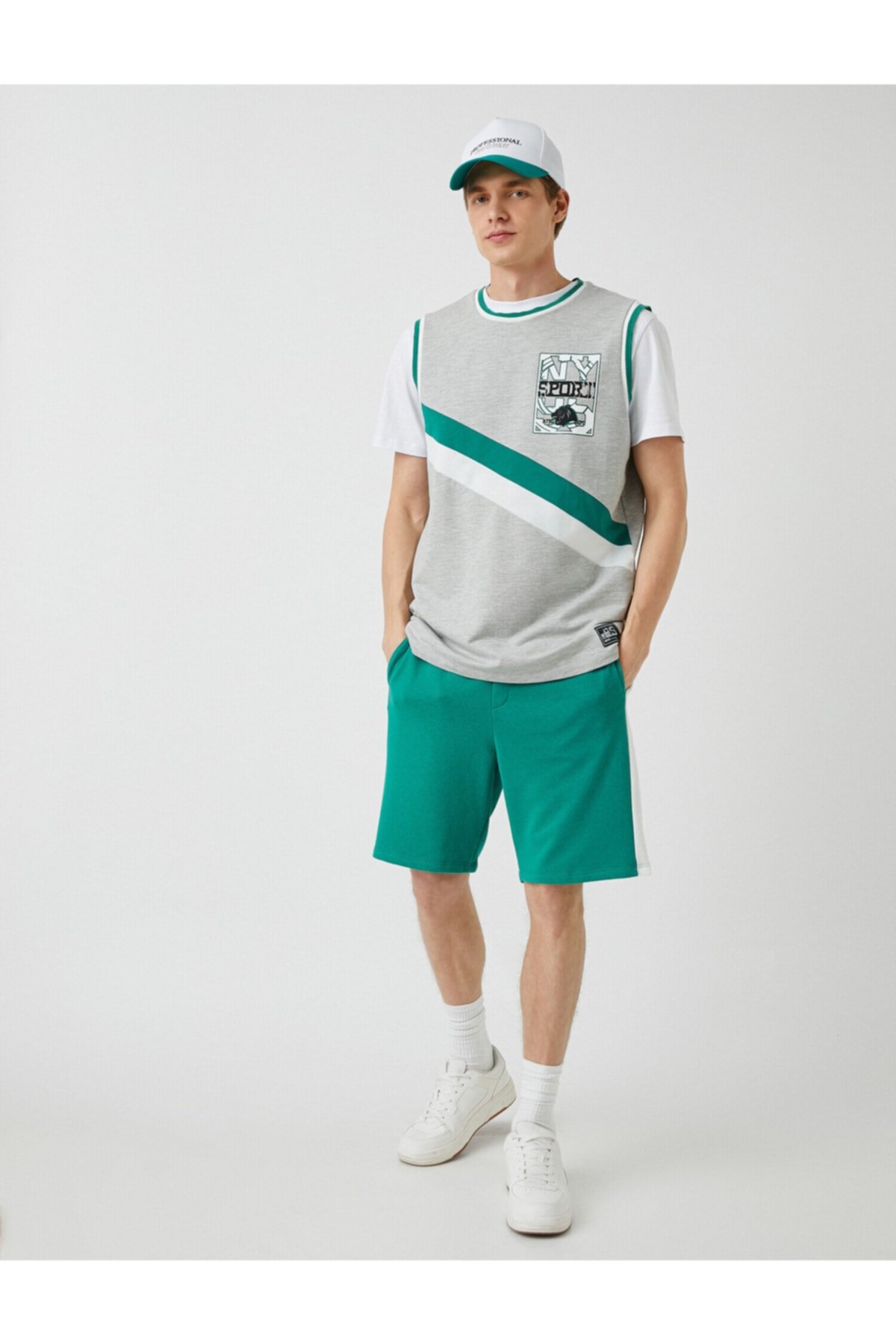 Koton Slim Fit Striped Shorts