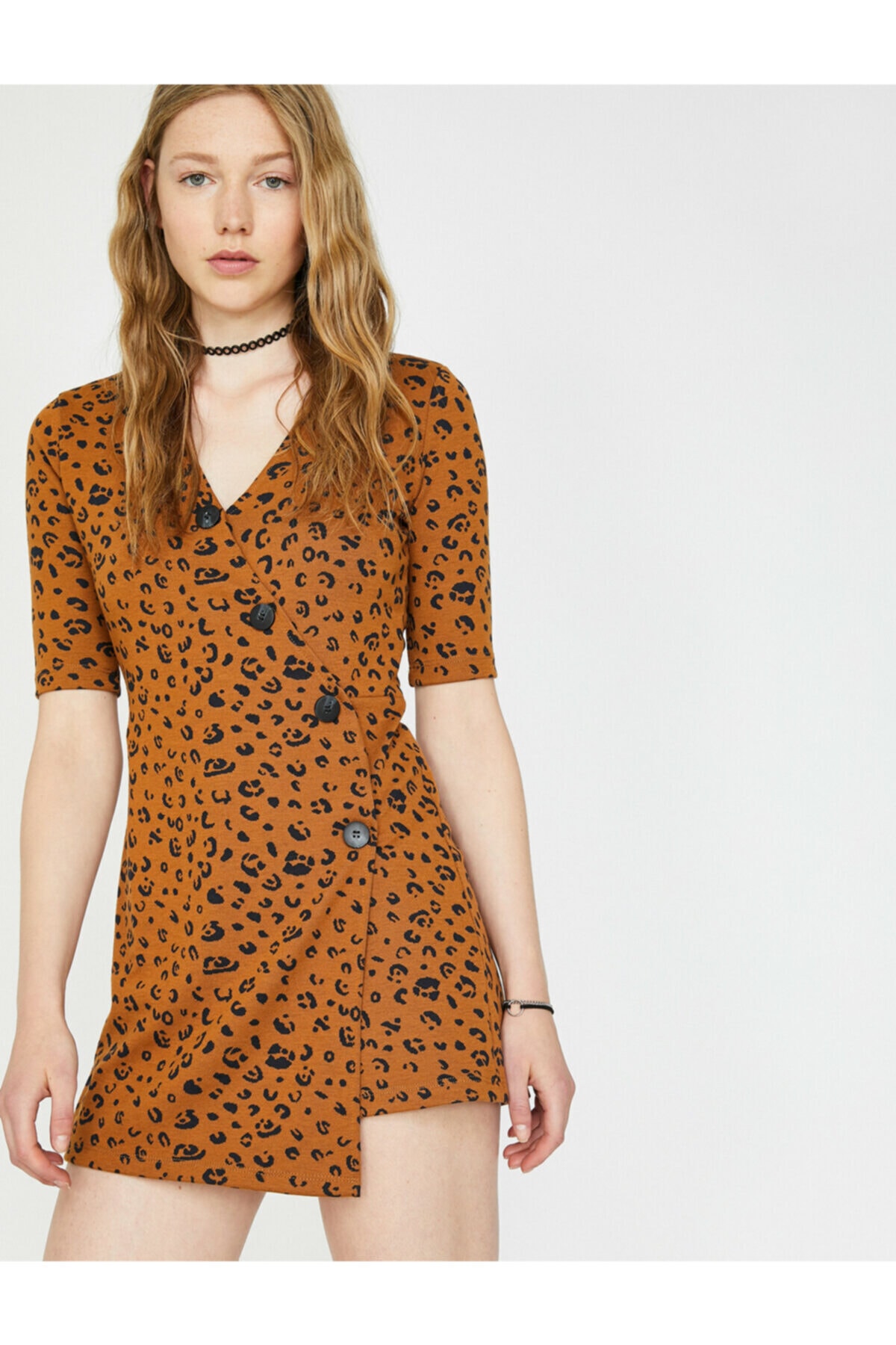 Koton Women's Leopard Print Jumpsuit