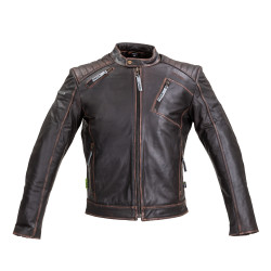 Kožená moto bunda W-TEC Embracer  Vintage Dark Brown  M