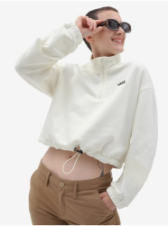 Krémová dámská crop top mikina VANS - Dámské