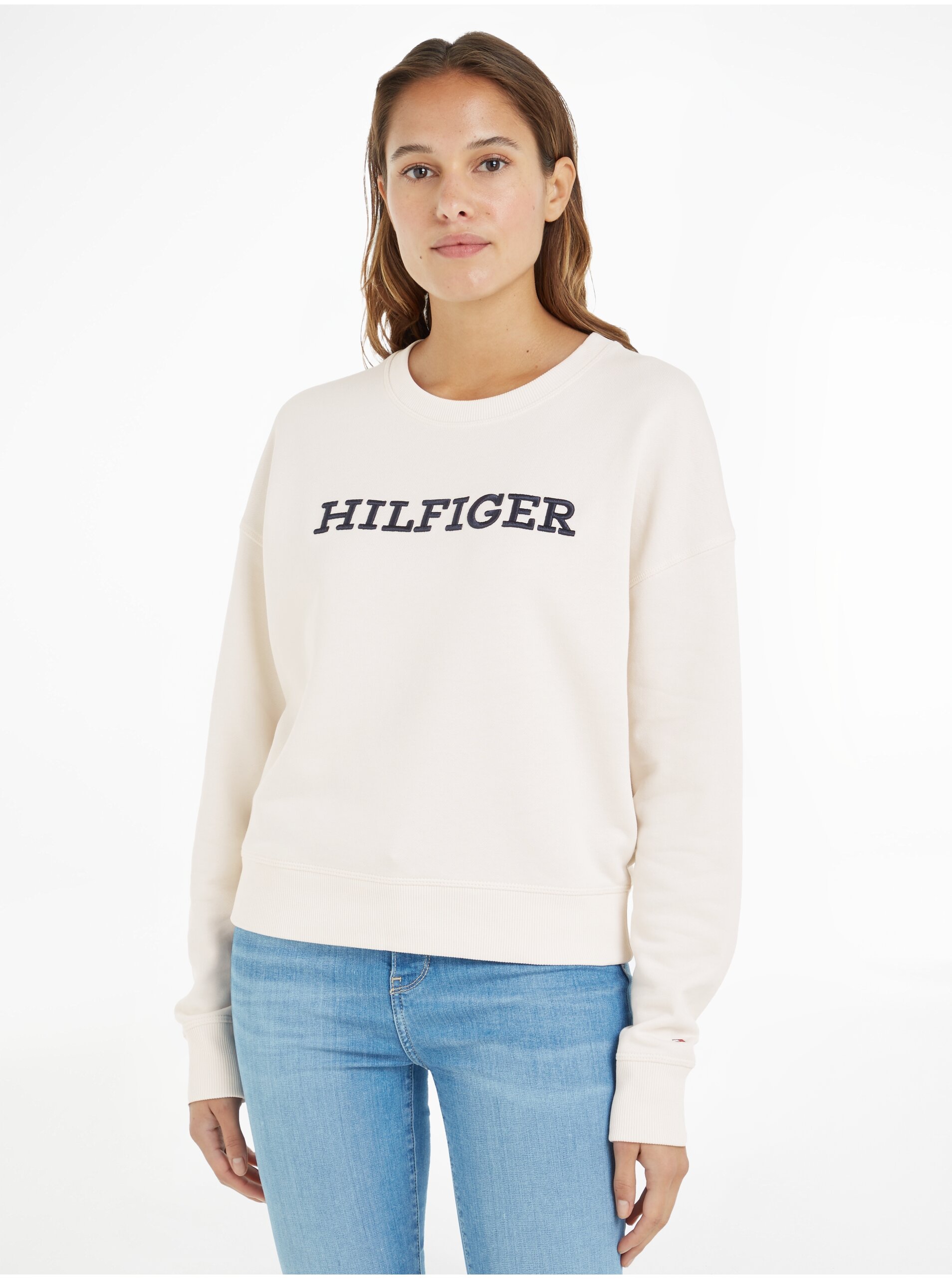 Krémová dámská mikina Tommy Hilfiger - Dámské