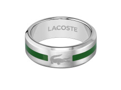 Lacoste Originální pánský ocelový prsten Stencil 2040083 66 mm