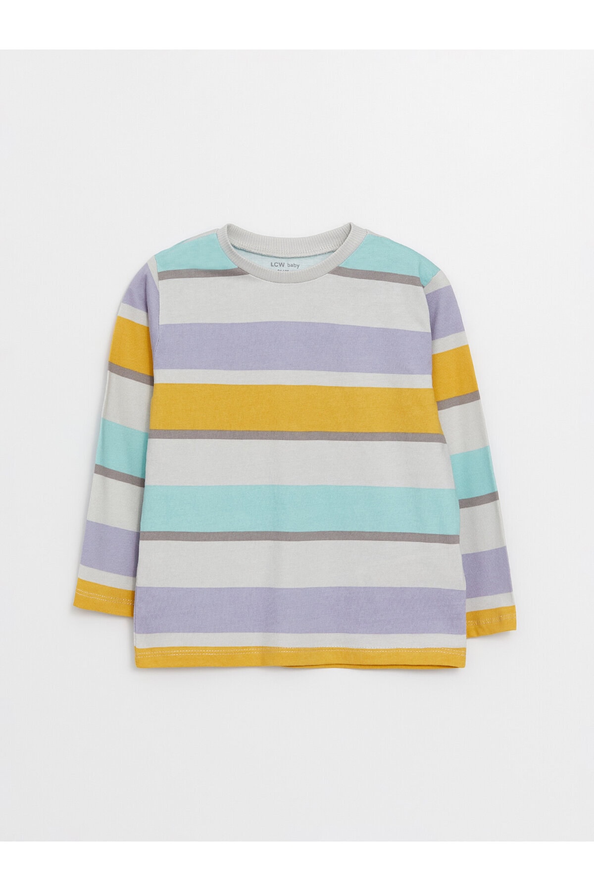 LC Waikiki Crew Neck Long Sleeve Striped Baby Boy T-Shirt