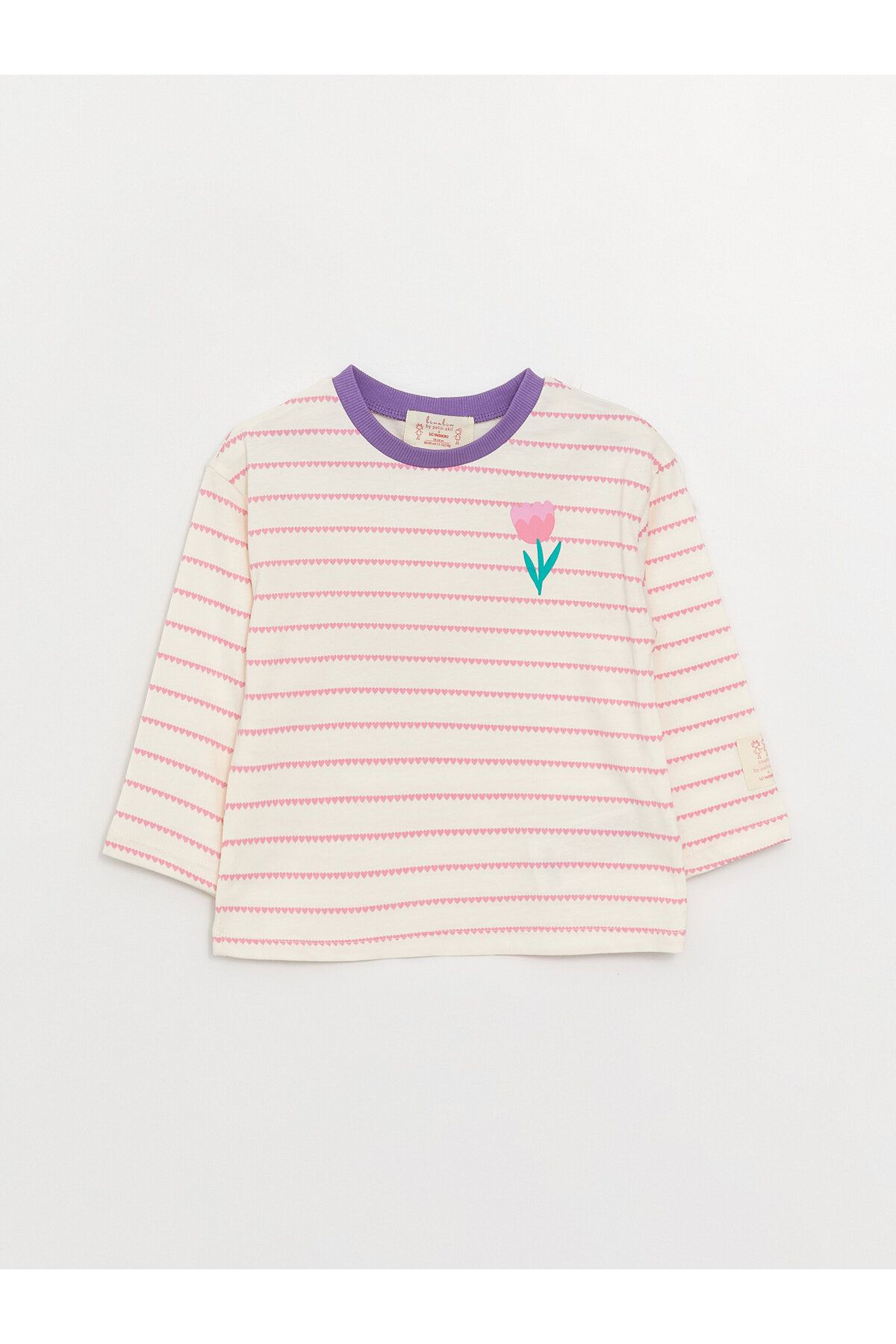 LC Waikiki Crew Neck Long Sleeve Striped Baby Girl T-Shirt