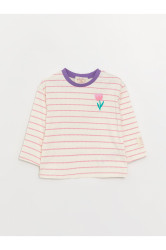 LC Waikiki Crew Neck Long Sleeve Striped Baby Girl T-Shirt