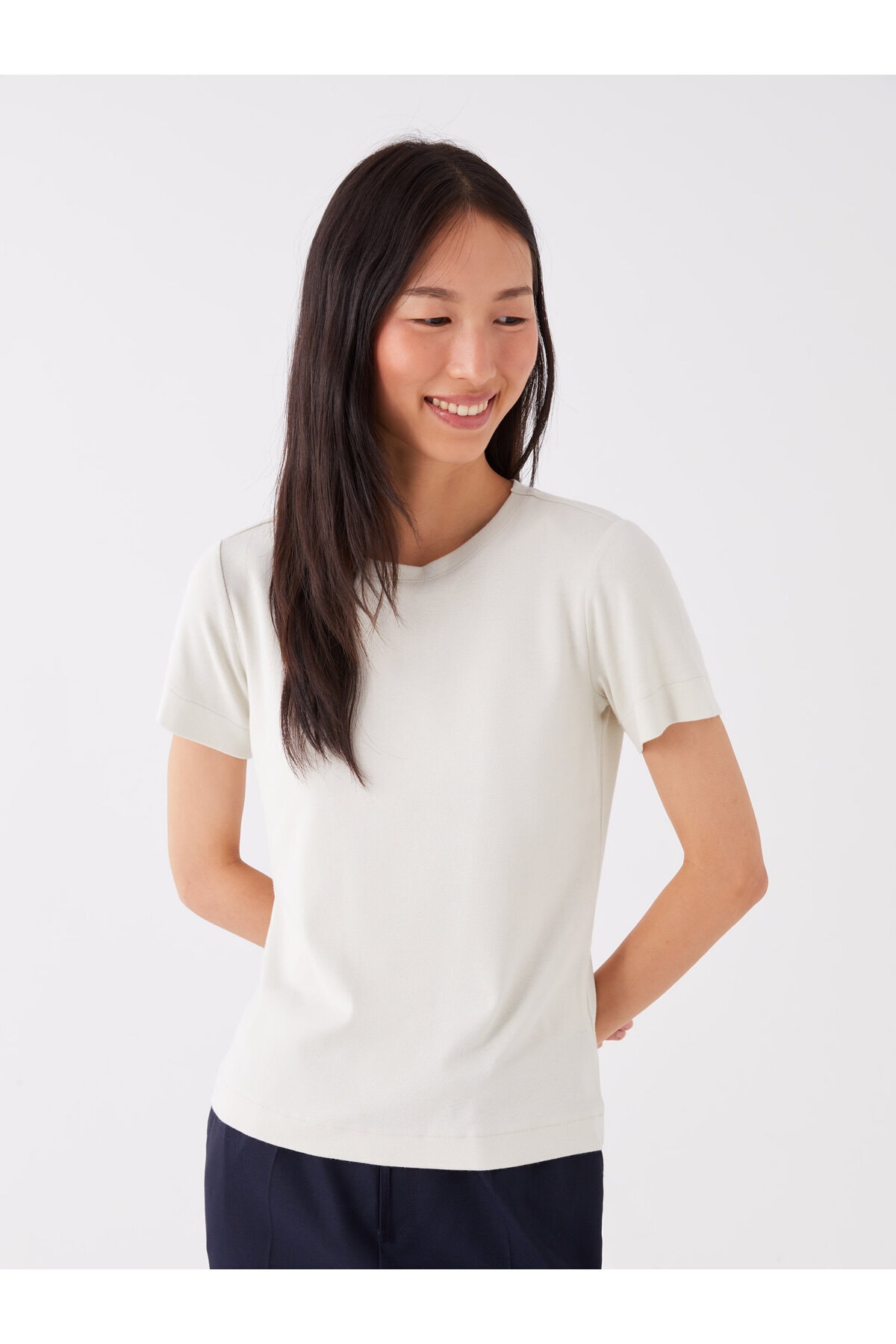 LC Waikiki Crew Neck Plain Short Sleeve Women's T-Shirt