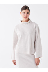 LC Waikiki Turtleneck Plain Long Sleeve Women's Knitwear Sweater