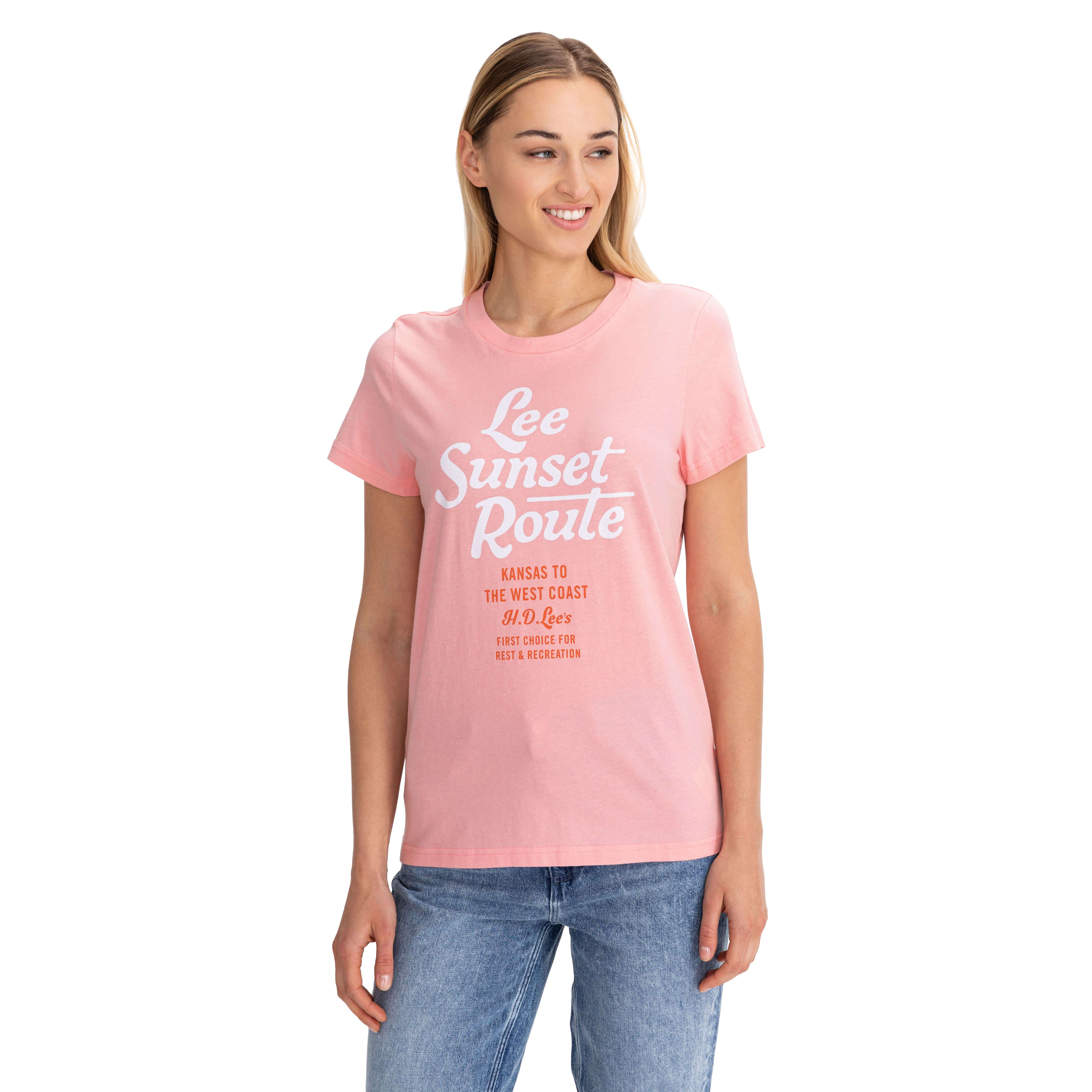 Lee Tričko Graphic Tee La Pink - Dámské