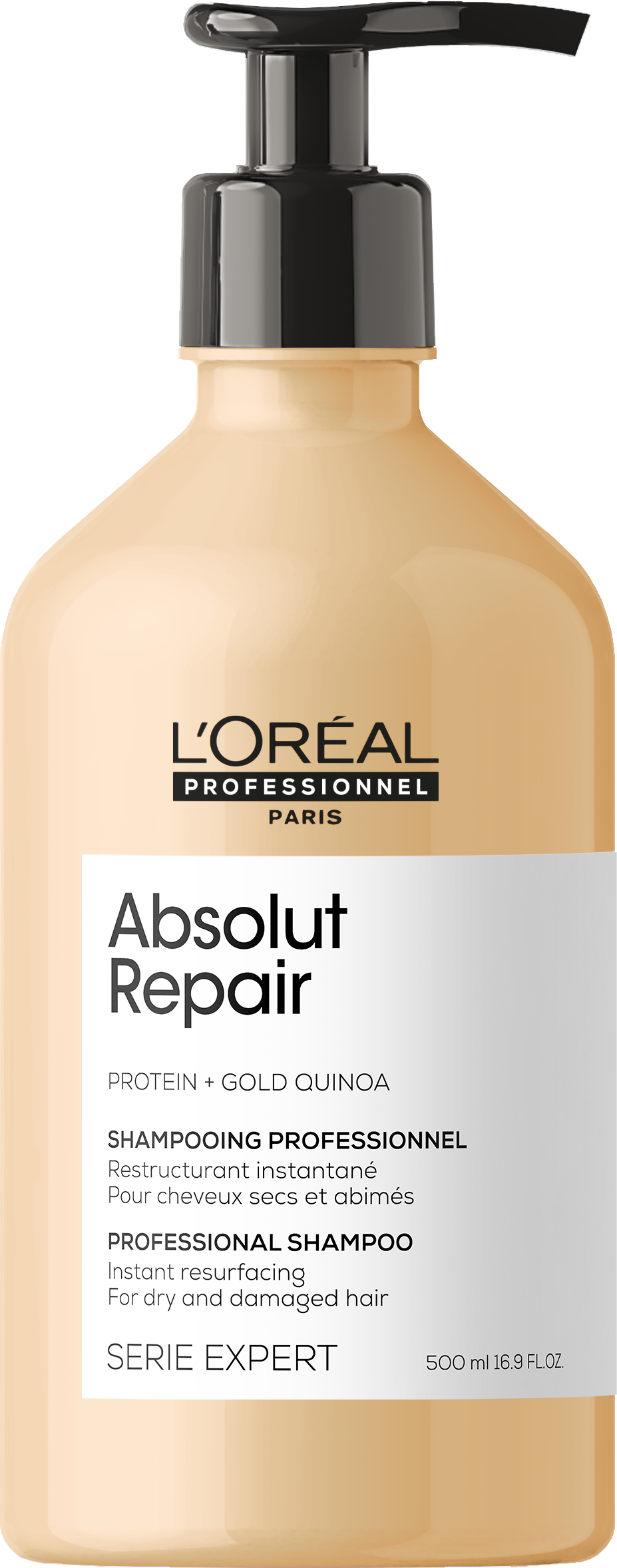 L´Oréal Professionnel Regenerační šampon pro velmi poškozené vlasy Serie Expert Absolut Repair Gold Quinoa + Protein (Instant Resurfacing Shampoo) 500