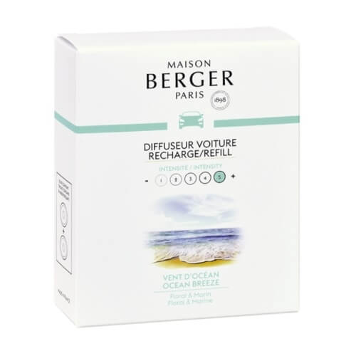 Maison Berger Paris Náhradní náplň do difuzéru do auta Vůně oceánu Ocean Breeze (Car Diffuser Recharge/Refill) 2 ks