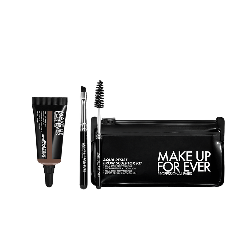 Make Up For Ever Sada pro úpravu obočí Aqua Resist Brow Sculptor Kit 30 Soft Brown