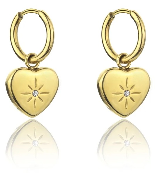 Marc Malone Krásné pozlacené náušnice Celine Gold Earrings MCE23147G