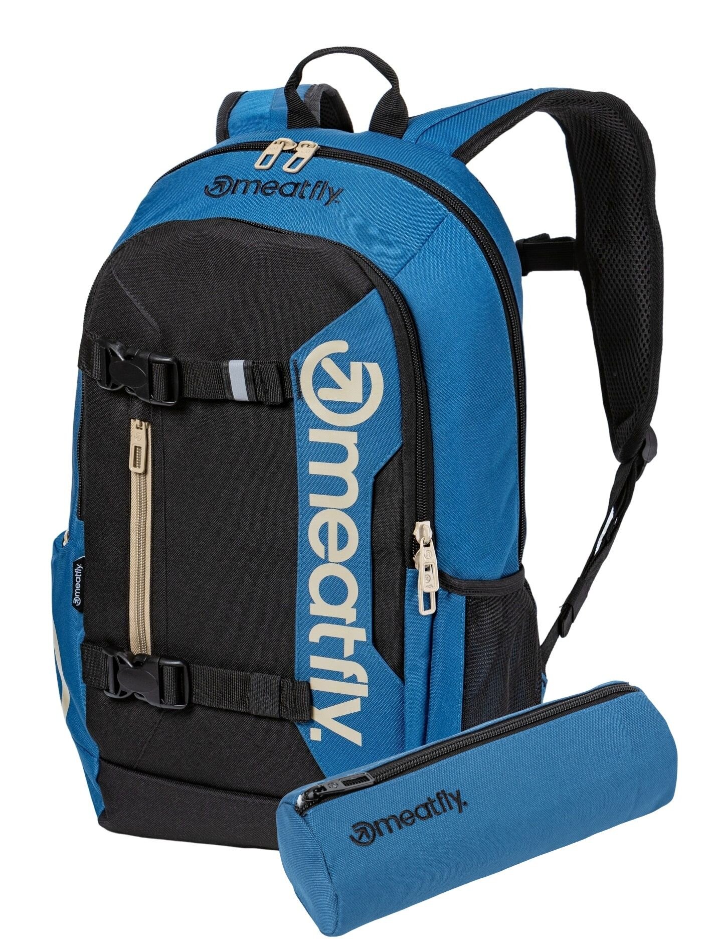 Meatfly batoh Basejumper Slate Blue / Black 22 L | Černá | Objem 22 L