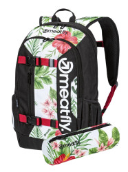 Meatfly batoh Basejumper White Tropical 22 L | Bílá | Objem 22 L