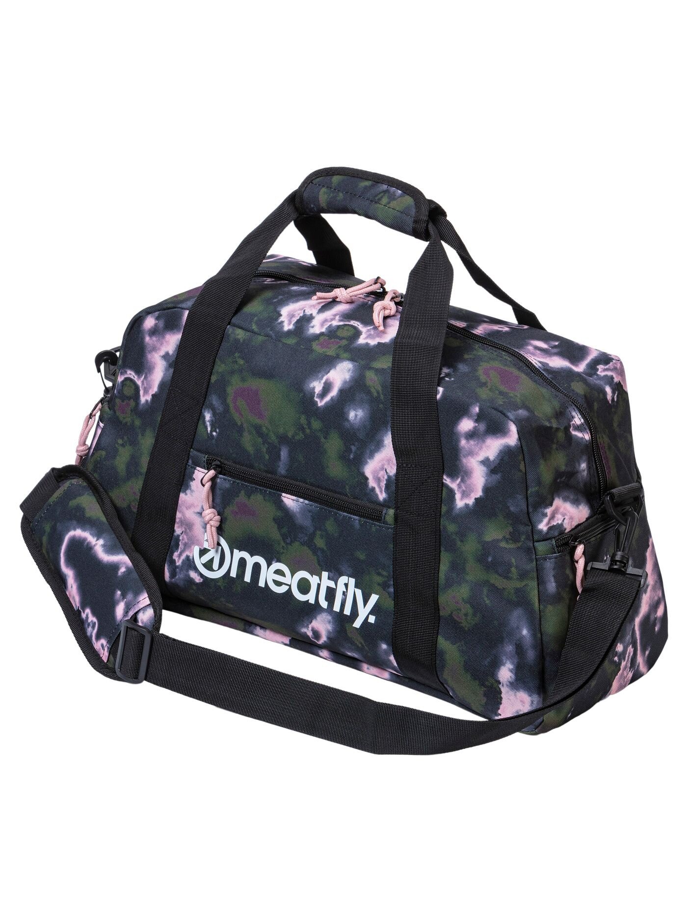 Meatfly cestovní taška Mavis Storm Camo Pink | Černá | Objem 26 L