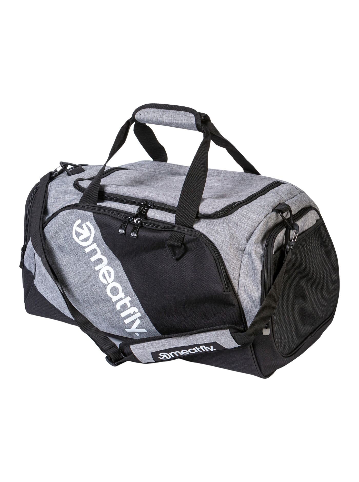 Meatfly cestovní taška Rocky Black/Grey | Černá | Objem 30 L