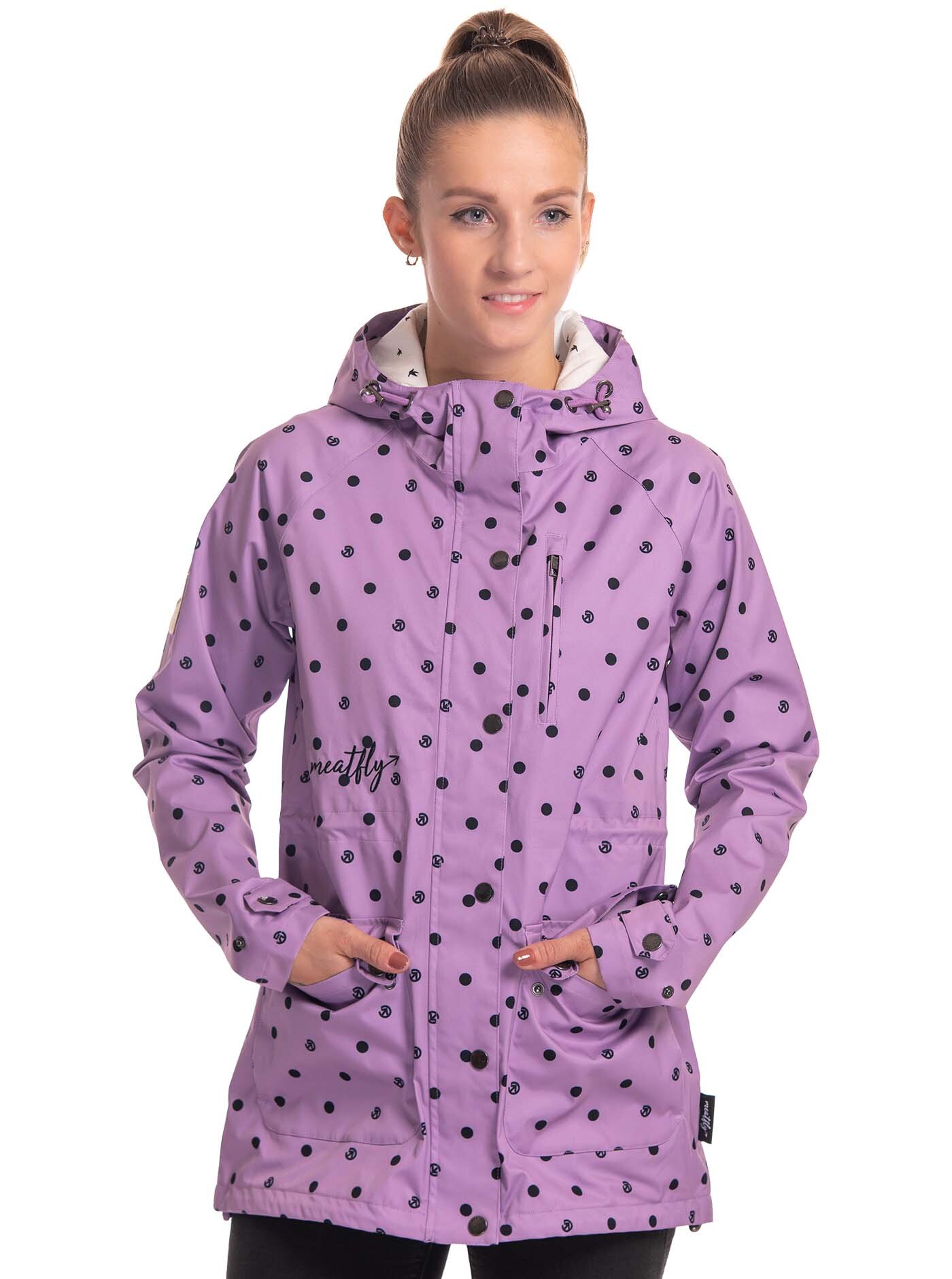 Meatfly dámská street bunda Xita Purple Dots | Fialová | Velikost XS