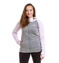 Meatfly dámská technická mikina Gema Powder Pink / Light Grey | Růžová | Velikost XS