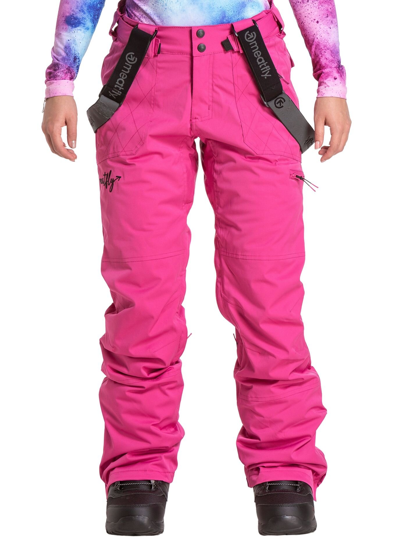 Meatfly dámské SNB & SKI kalhoty Foxy Premium Berry Pink | Růžová | Velikost XS