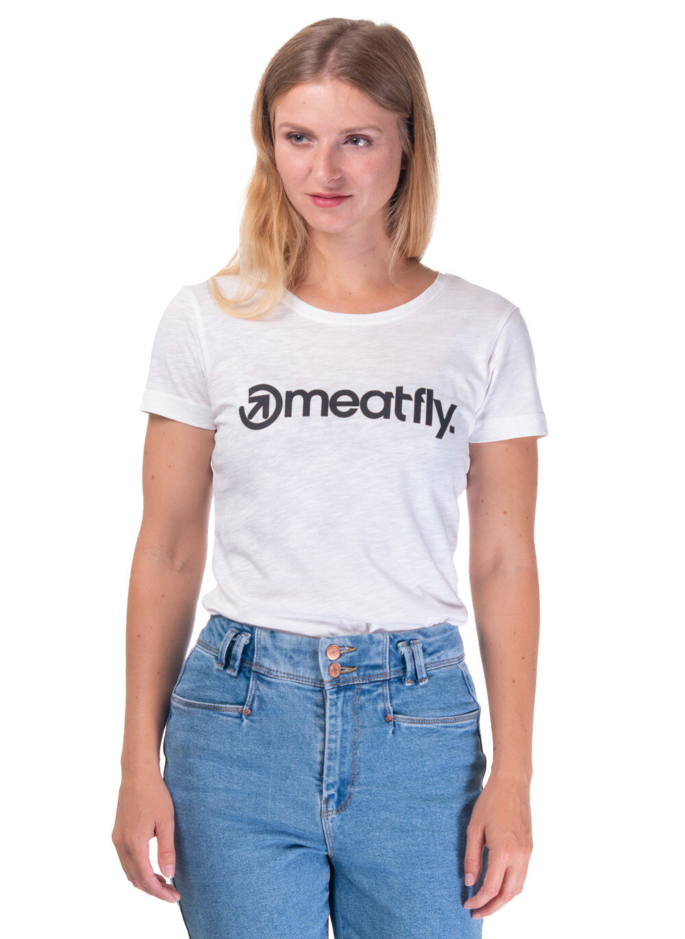 Meatfly dámské tričko Ladies MF Logo B - White | Velikost M