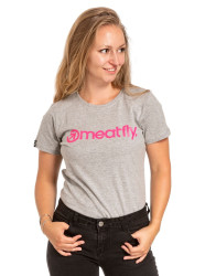 Meatfly dámské tričko Ladies MF Logo Grey Heather | Šedá | Velikost XS