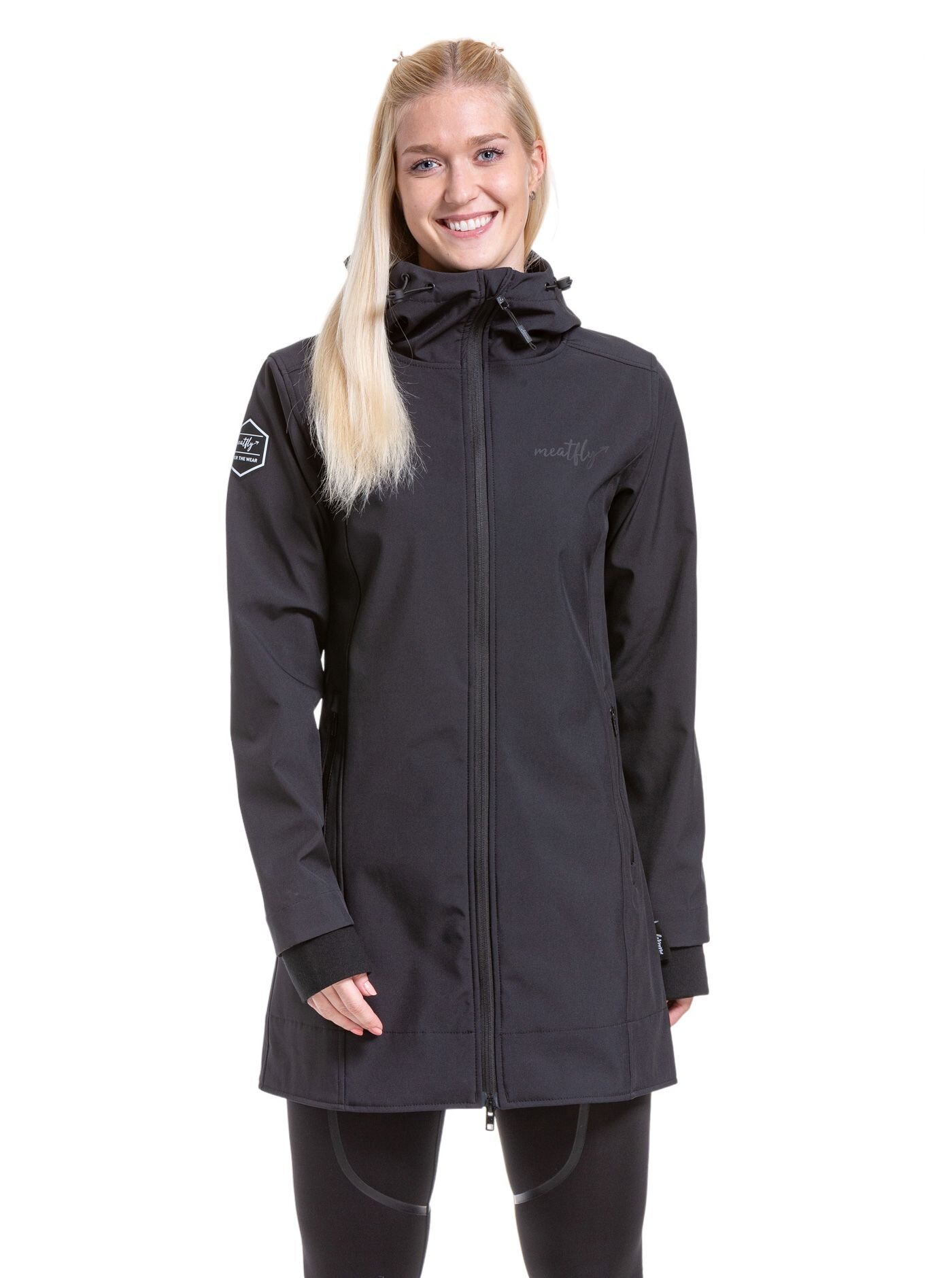 Meatfly dámský softshell kabát Thea Black | Černá | Velikost XS