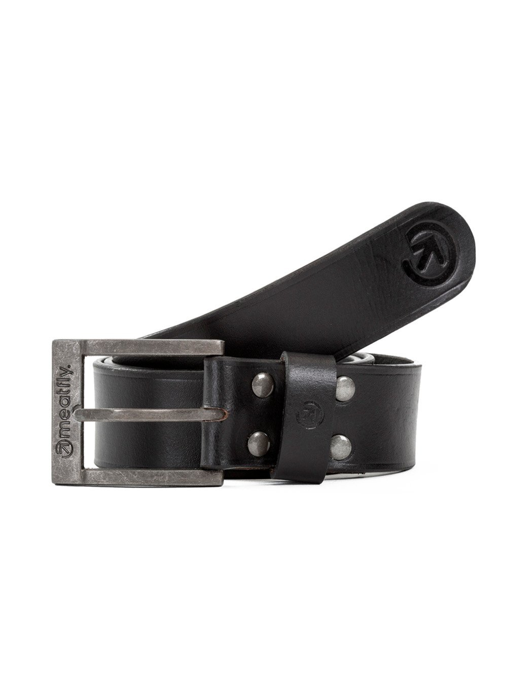 Meatfly Doppler Leather Belt A - Black | Černá | Velikost S/M