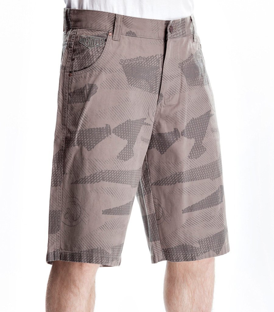 Meatfly kraťasy Bobber 16 Shorts C-Light Grey Camo | Šedá | Velikost 28