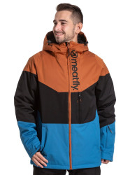 Meatfly pánská SNB & SKI bunda Hoax Premium Brown/Black/Blue | Hnědá | Velikost S