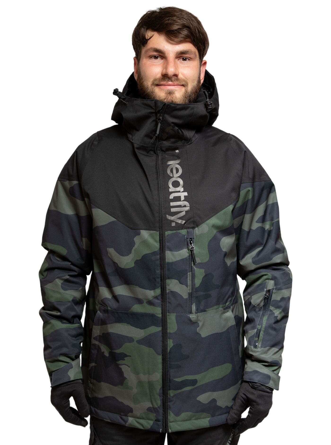 Meatfly pánská SNB & SKI bunda Hoax Premium Rampage Camo | Maskáč | Velikost S