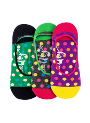 Meatfly ponožky Low socks - Triple pack B/ Big Dots 1 | Mnohobarevná | Velikost One Size