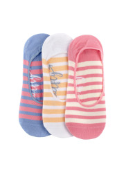 Meatfly ponožky Low socks - Triple pack D/ Big Stripes | Mnohobarevná | Velikost One Size