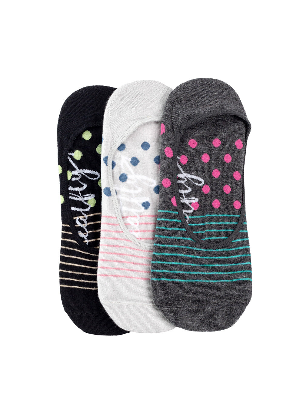 Meatfly ponožky Low socks - Triple pack F/ Dots Stripes | Mnohobarevná | Velikost One Size