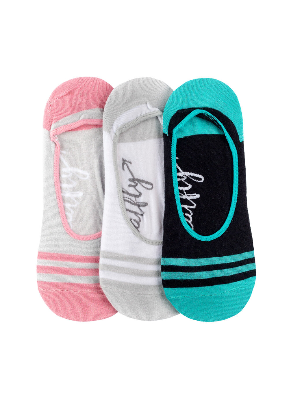 Meatfly ponožky Low socks - Triple pack G/ Small Stripes | Mnohobarevná | Velikost One Size