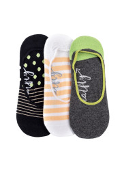 Meatfly ponožky Low socks - Triple pack H/ Anthracite | Mnohobarevná | Velikost One Size