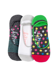 Meatfly ponožky Low socks - Triple pack L/ Fuchsia | Mnohobarevná | Velikost One Size