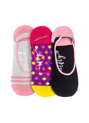 Meatfly ponožky Low socks - Triple pack N/ Pink | Mnohobarevná | Velikost One Size