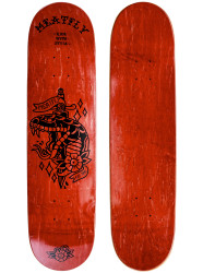 Meatfly skateboardová deska Dagger Red Wood High | Červená | Velikost skate 7,75"