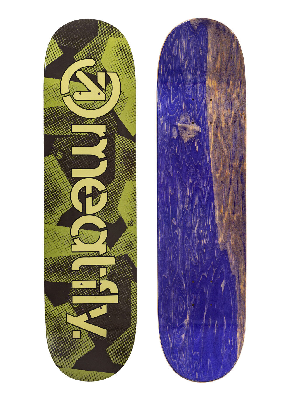 Meatfly skateboardová deska Flipin Mellow A - Olive Camo | Zelená | Velikost skate 7,75"