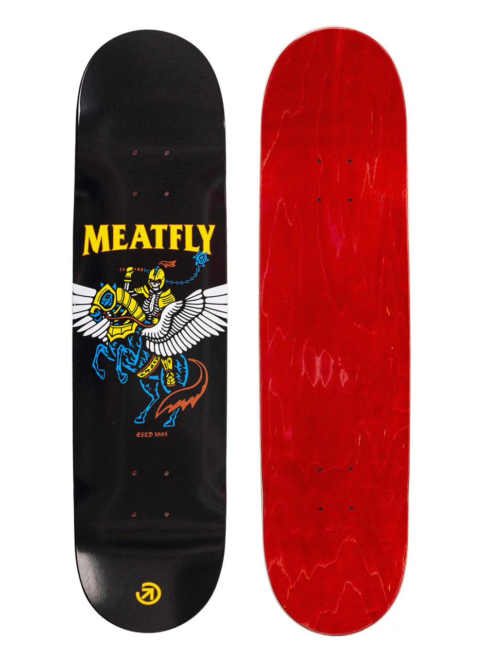 Meatfly skateboardová deska Mace High A - Black | Černá | Velikost skate 7,75"