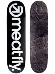 Meatfly skateboardová deska MF Brand Logo Black/White Medium | Černá | Velikost skate 7,75"