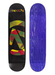 Meatfly skateboardová deska Netto Medium A - Black Rasta | Černá | Velikost skate 7,6"