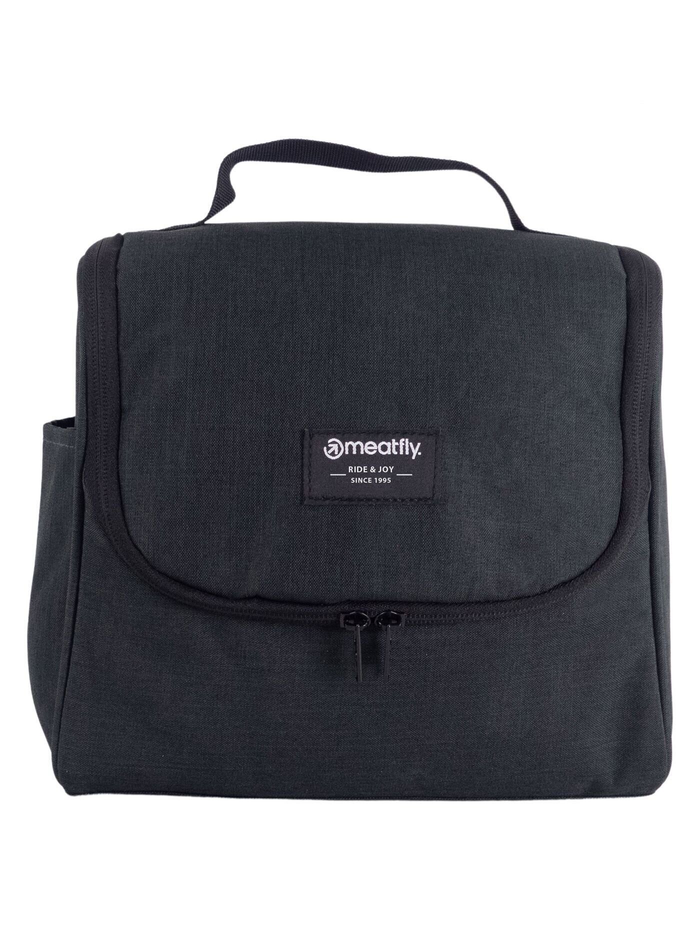 Meatfly toaletní taška Specter Charcoal Heather | Černá | Objem 6 L