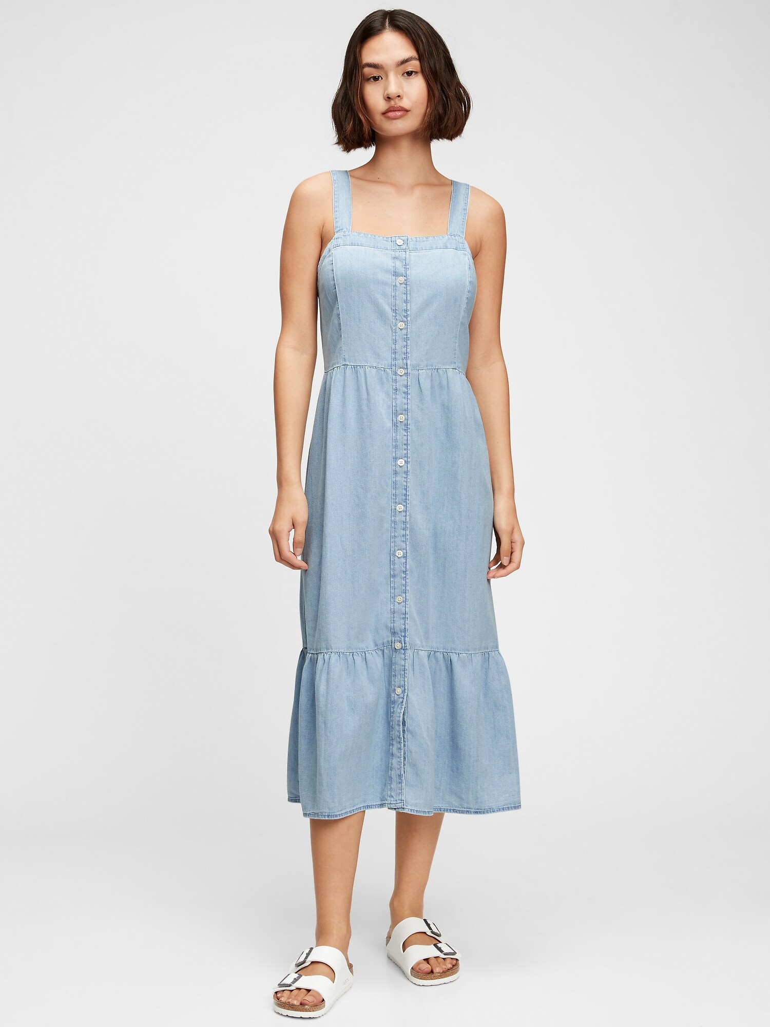 Modré dámské šaty GAP denim dress