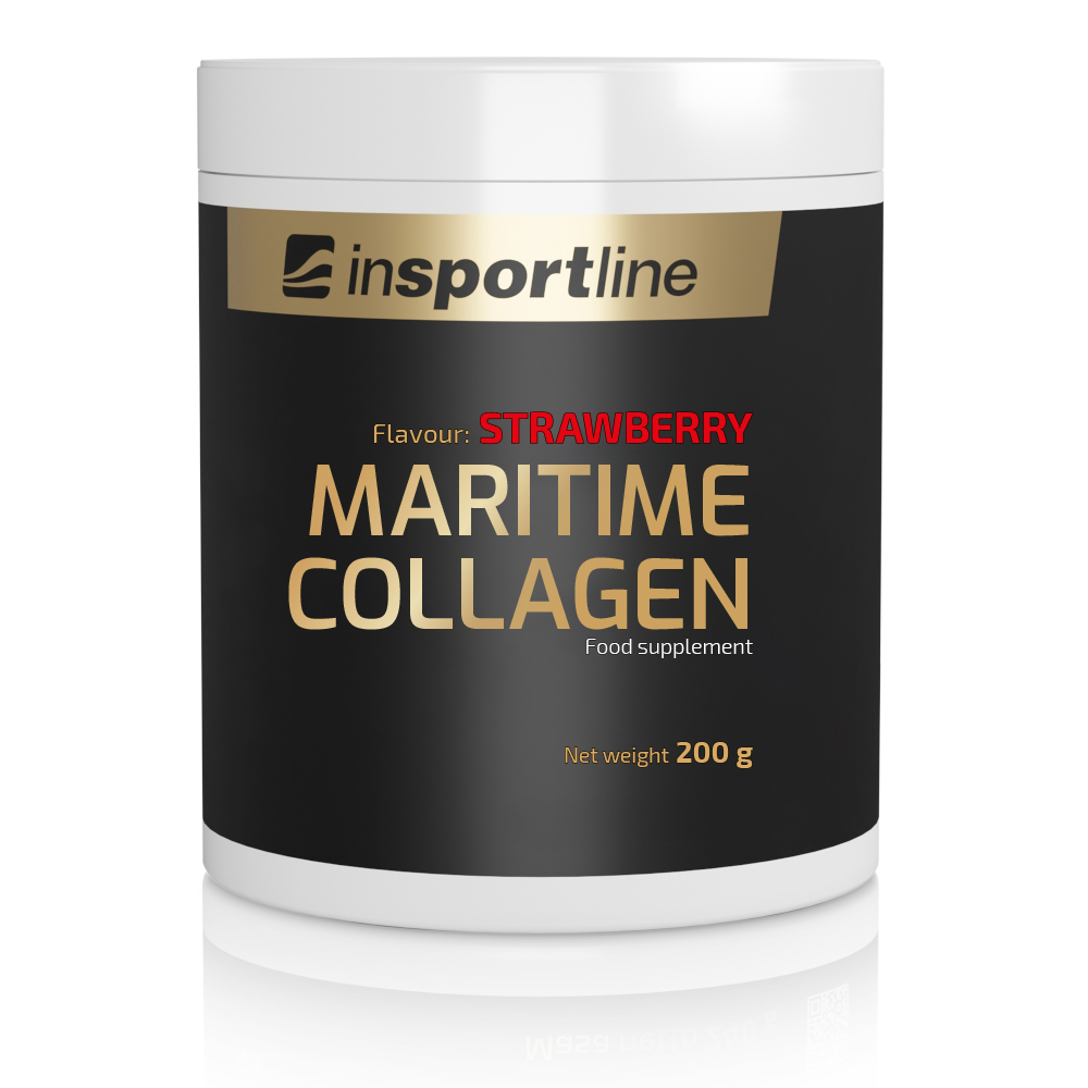 Mořský kolagen inSPORTline MaritimeCollagen 200 g  jahoda