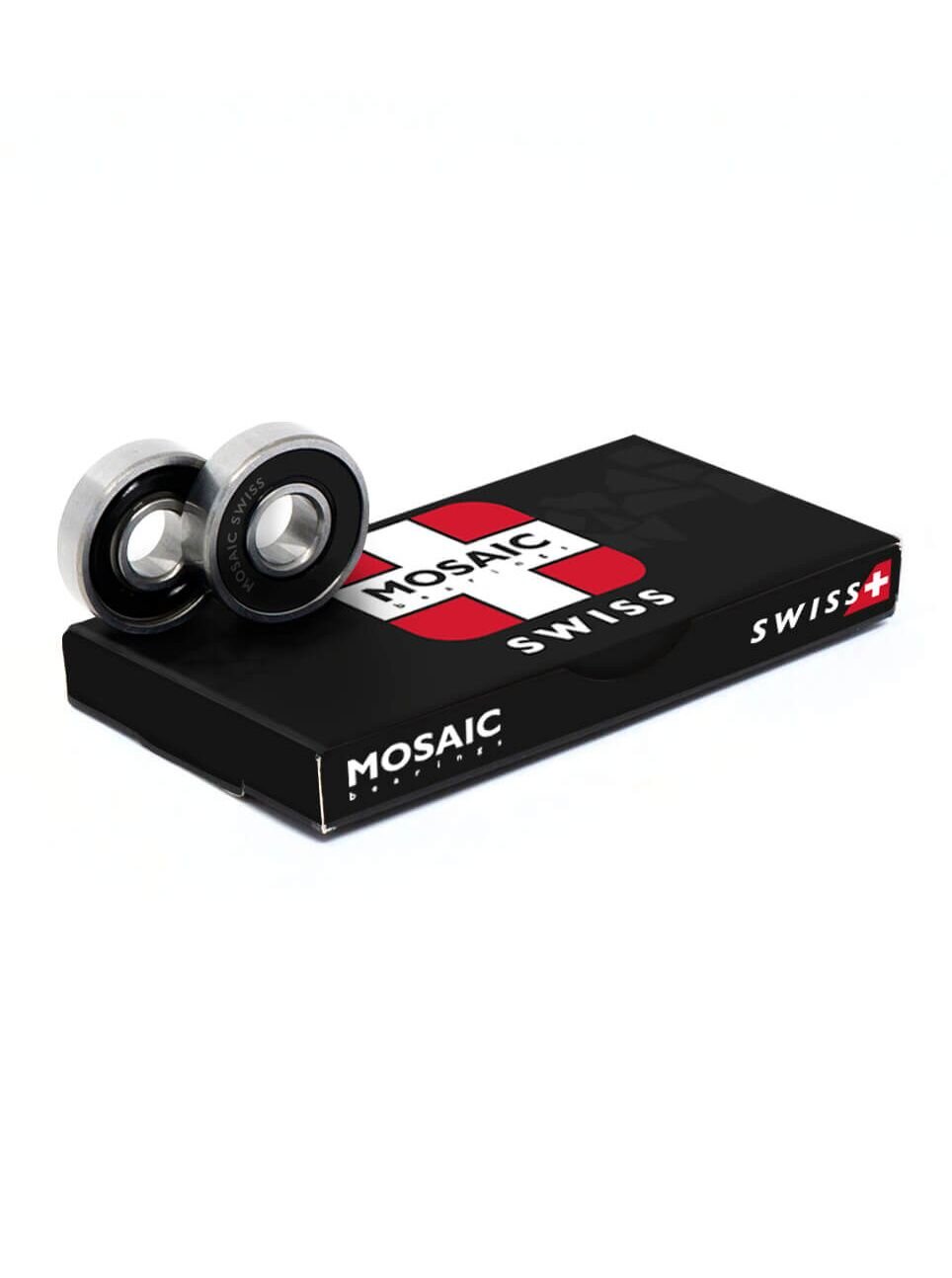 Mosaic ložiska Swiss Silver Black Bearings Super Titanium 1 Abec 7 608 | Velikost skate 608