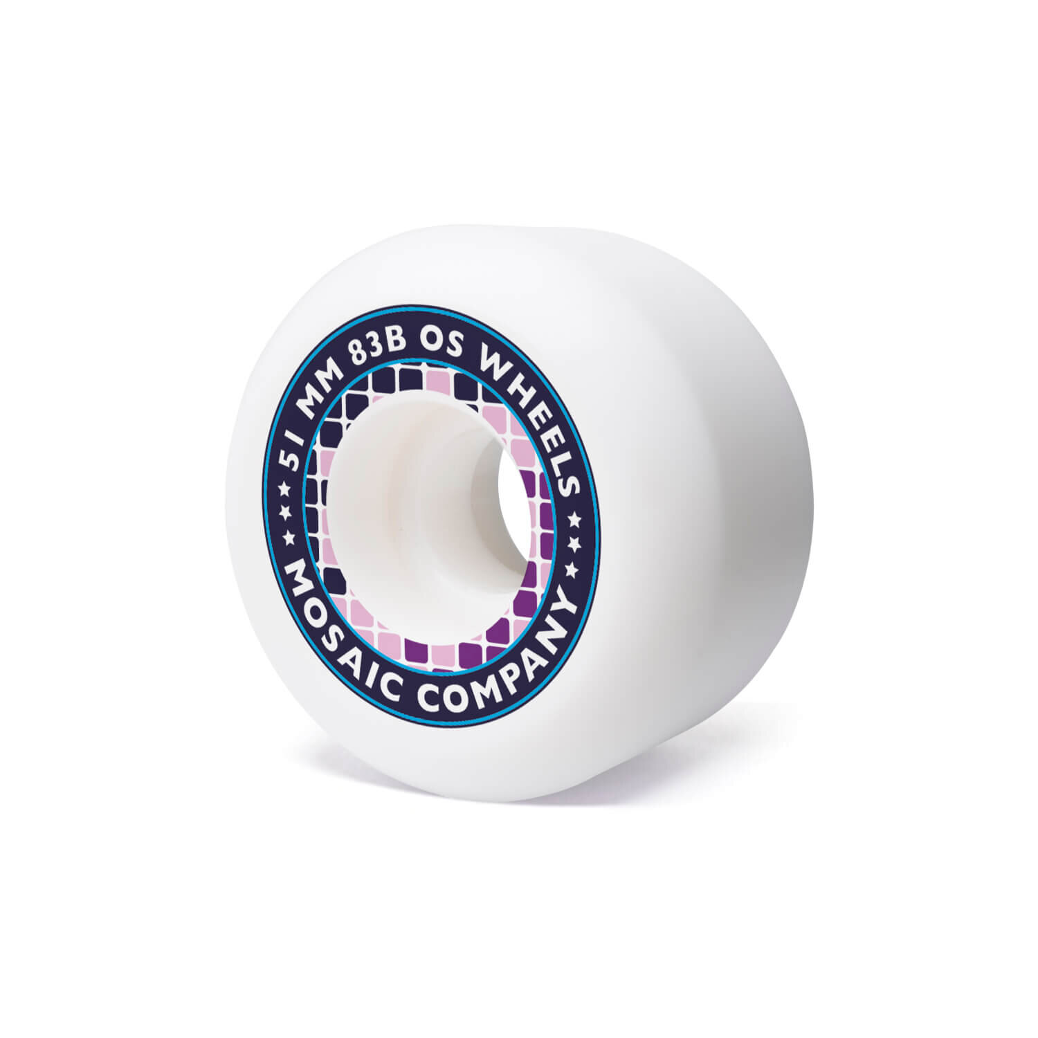 Mosaic skateboardová kolečka OS Stars 51 mm 83B | Bílá | Velikost skate 51 mm